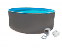Бассейн Лагуна морозоустойчивый 2.00х1.25м круглый серый (скиммер, форсунка) 20019 Бассейн Лагуна морозоустойчивый 2.00х1.25м круглый серый (скиммер, форсунка) 20019